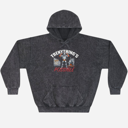 'Trenything's Possible' Mineral Wash Hoodie