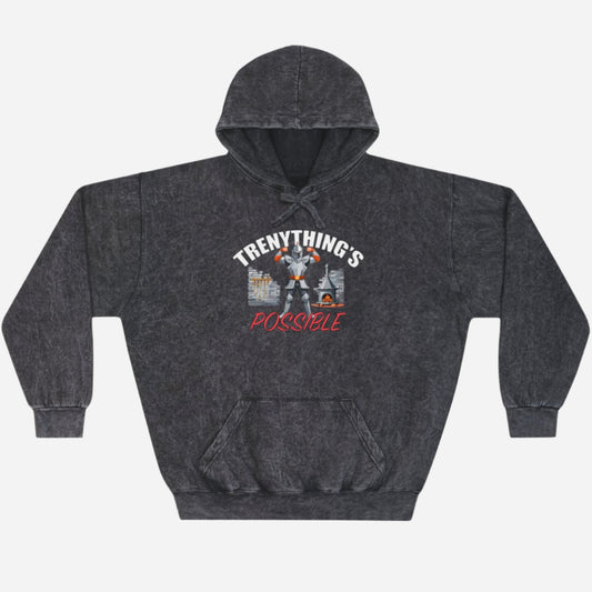 'Trenything's Possible' Mineral Wash Hoodie